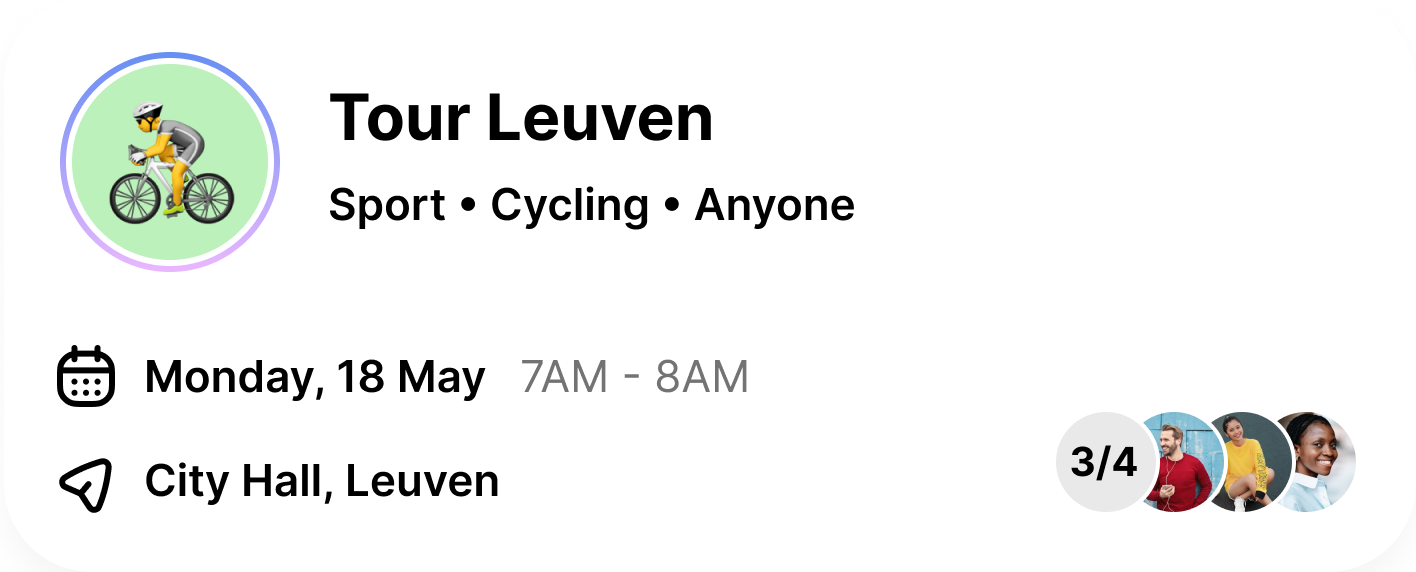 Finding a group ride to cycle around Leuven